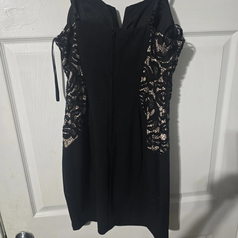 BCX Black and Gold Backless Dress - Picture 3 of 4